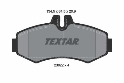 2302201 TEXTAR Комплект тормозных колодок, дисковый тормоз