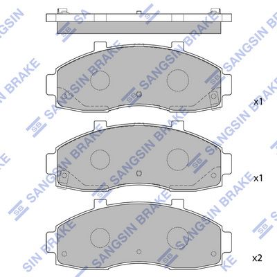 SP1091 Hi-Q Комплект тормозных колодок, дисковый тормоз