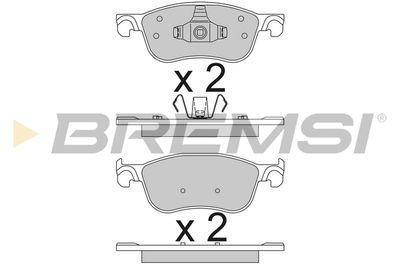 BP3791 BREMSI Комплект тормозных колодок, дисковый тормоз