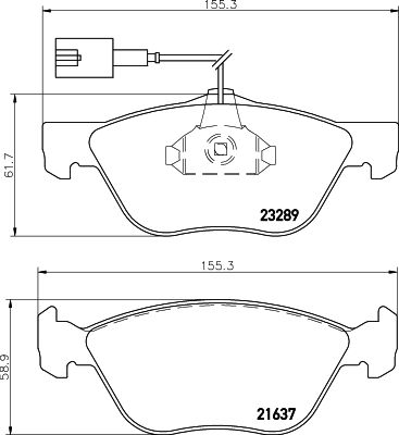 PCP1325 DON Комплект тормозных колодок, дисковый тормоз