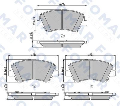 FO244281 FOMAR Friction Комплект тормозных колодок, дисковый тормоз