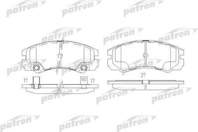 PBP1511 PATRON Комплект тормозных колодок, дисковый тормоз