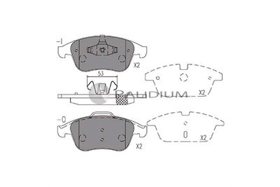 P11139 ASHUKI by Palidium Комплект тормозных колодок, дисковый тормоз