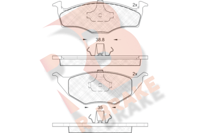 RB1373 R BRAKE Комплект тормозных колодок, дисковый тормоз