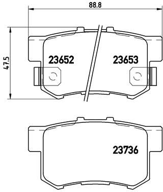 P28039 BREMBO Комплект тормозных колодок, дисковый тормоз