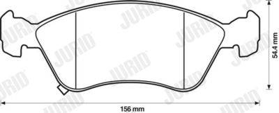 572400J JURID Комплект тормозных колодок, дисковый тормоз