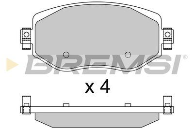 BP3737 BREMSI Комплект тормозных колодок, дисковый тормоз