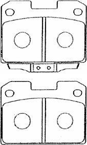 D2N012 AISIN Комплект тормозных колодок, дисковый тормоз