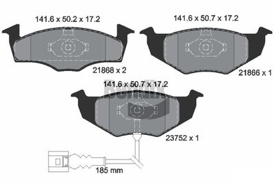 BPD1855 BENDIX Braking Комплект тормозных колодок, дисковый тормоз