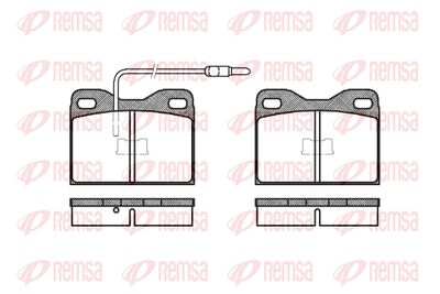 000814 REMSA Комплект тормозных колодок, дисковый тормоз