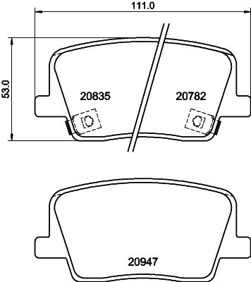 8DB355040511 HELLA PAGID Комплект тормозных колодок, дисковый тормоз