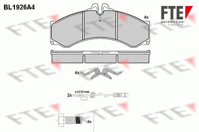 BL1926A4 FTE Комплект тормозных колодок, дисковый тормоз