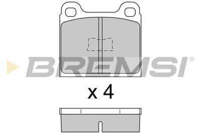 BP2091 BREMSI Комплект тормозных колодок, дисковый тормоз