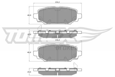 TX6003 TOMEX Brakes Комплект тормозных колодок, дисковый тормоз