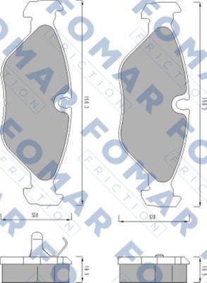 FO449281 FOMAR Friction Комплект тормозных колодок, дисковый тормоз