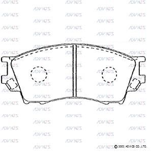 SN846 ADVICS Комплект тормозных колодок, дисковый тормоз