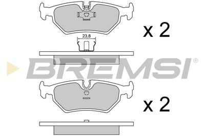 BP2599 BREMSI Комплект тормозных колодок, дисковый тормоз