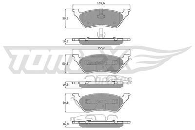 TX1531 TOMEX Brakes Комплект тормозных колодок, дисковый тормоз