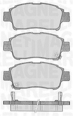 363916060533 MAGNETI MARELLI Комплект тормозных колодок, дисковый тормоз