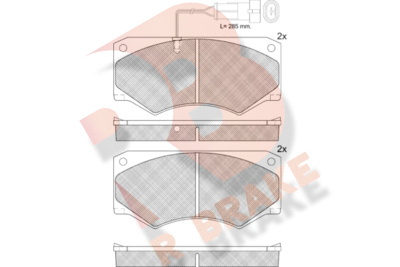 RB1421 R BRAKE Комплект тормозных колодок, дисковый тормоз