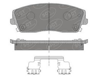 SP465PR SCT - MANNOL Комплект тормозных колодок, дисковый тормоз