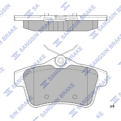 SP1881 Hi-Q Комплект тормозных колодок, дисковый тормоз