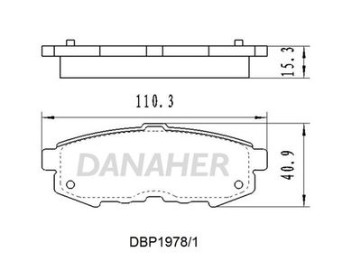 DBP19781 DANAHER Комплект тормозных колодок, дисковый тормоз