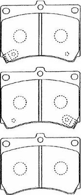 E1N016 AISIN Комплект тормозных колодок, дисковый тормоз