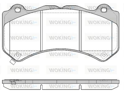 P1276304 WOKING Комплект тормозных колодок, дисковый тормоз