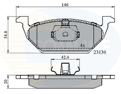 CBP0737 COMLINE Комплект тормозных колодок, дисковый тормоз