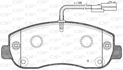 BPA144901 OPEN PARTS Комплект тормозных колодок, дисковый тормоз