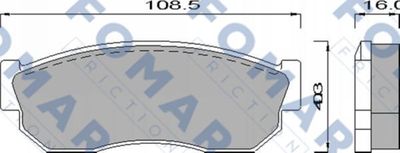 FO432181 FOMAR Friction Комплект тормозных колодок, дисковый тормоз