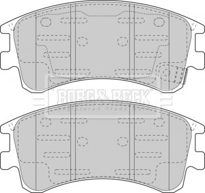 BBP1815 BORG & BECK Комплект тормозных колодок, дисковый тормоз