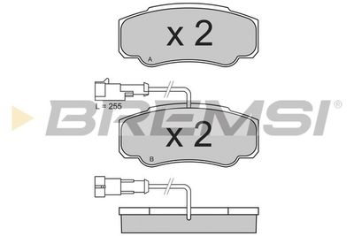 BP3357 BREMSI Комплект тормозных колодок, дисковый тормоз