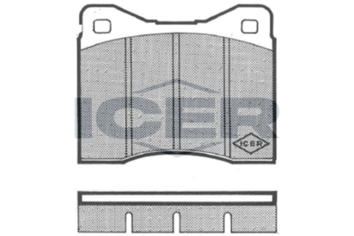 180204 ICER Комплект тормозных колодок, дисковый тормоз