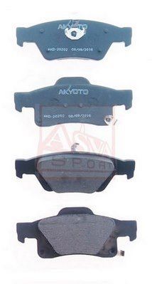 AKD20202 ASVA Комплект тормозных колодок, дисковый тормоз