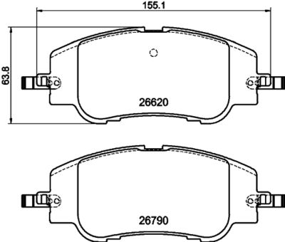 PCP2261 DON Комплект тормозных колодок, дисковый тормоз