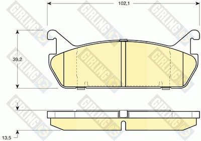 6108879 GIRLING Комплект тормозных колодок, дисковый тормоз