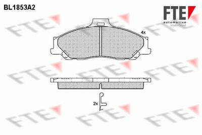 BL1853A2 FTE Комплект тормозных колодок, дисковый тормоз