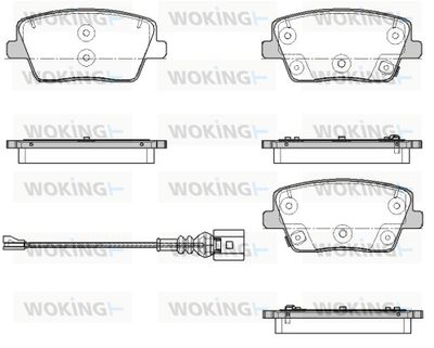 P1801302 WOKING Комплект тормозных колодок, дисковый тормоз