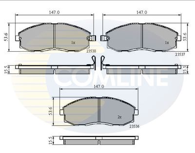 CBP3481 COMLINE Комплект тормозных колодок, дисковый тормоз