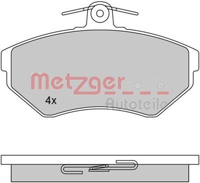 1170061 METZGER Комплект тормозных колодок, дисковый тормоз