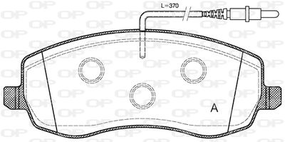 BPA139302 OPEN PARTS Комплект тормозных колодок, дисковый тормоз