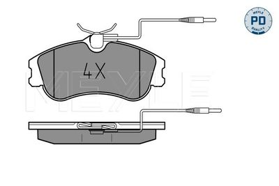 0252312419PD MEYLE Комплект тормозных колодок, дисковый тормоз