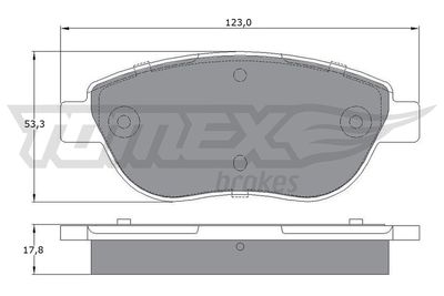 TX12483 TOMEX Brakes Комплект тормозных колодок, дисковый тормоз