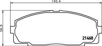 8DB355028981 HELLA Комплект тормозных колодок, дисковый тормоз