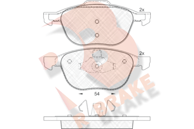 RB1617 R BRAKE Комплект тормозных колодок, дисковый тормоз