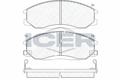 181372 ICER Комплект тормозных колодок, дисковый тормоз