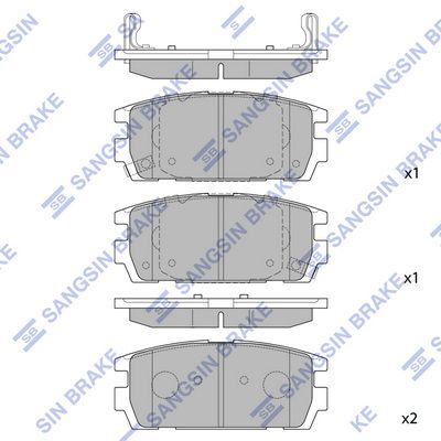 SP1098 Hi-Q Комплект тормозных колодок, дисковый тормоз