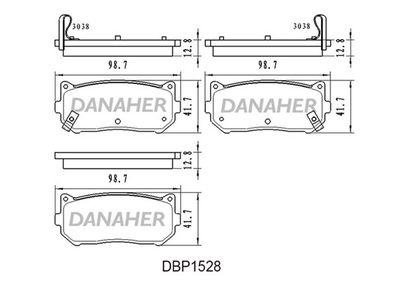 DBP1528 DANAHER Комплект тормозных колодок, дисковый тормоз